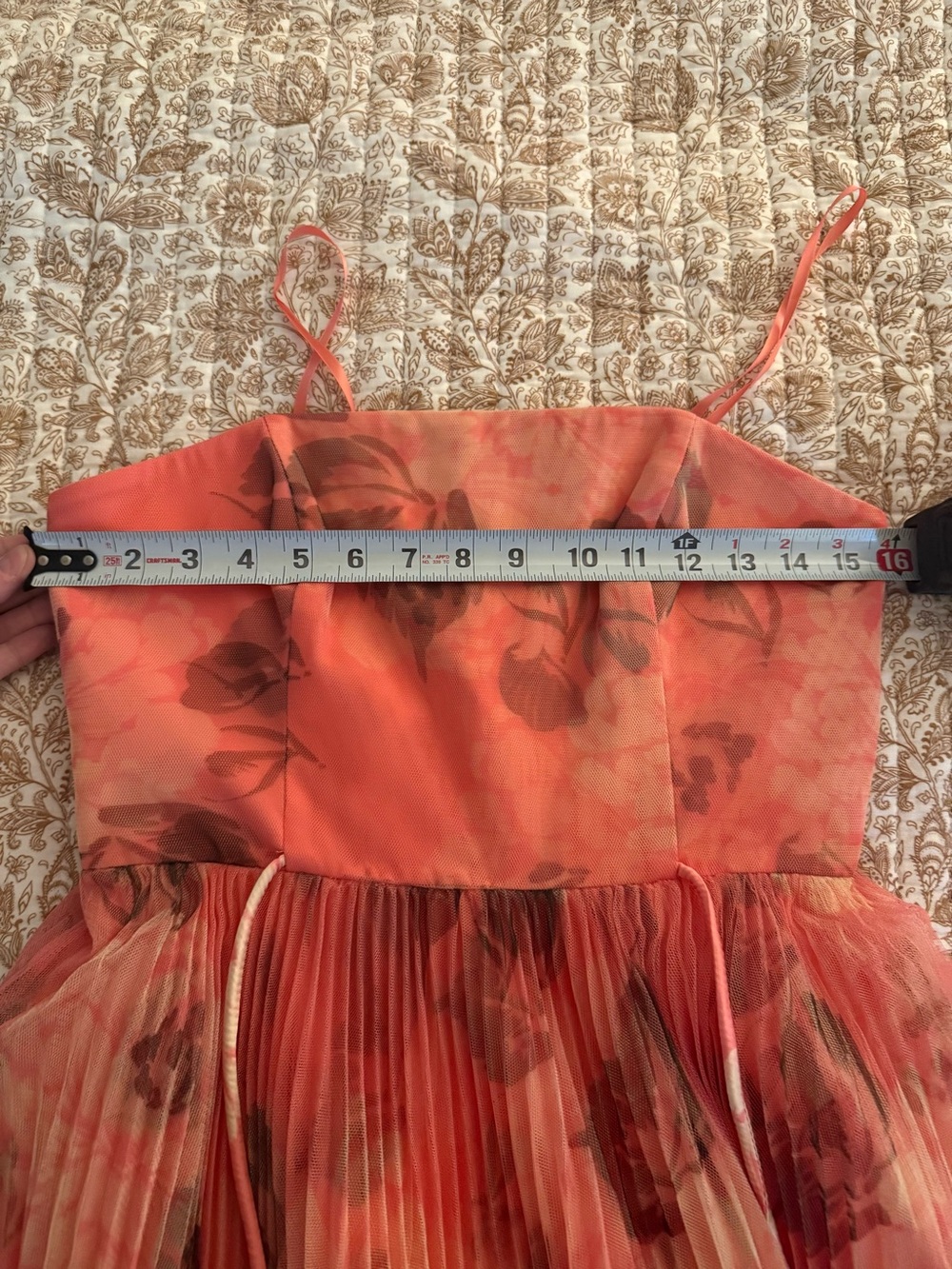 Hutch Strapless Floral Dress in Pink and Red - Picture 6 of 7